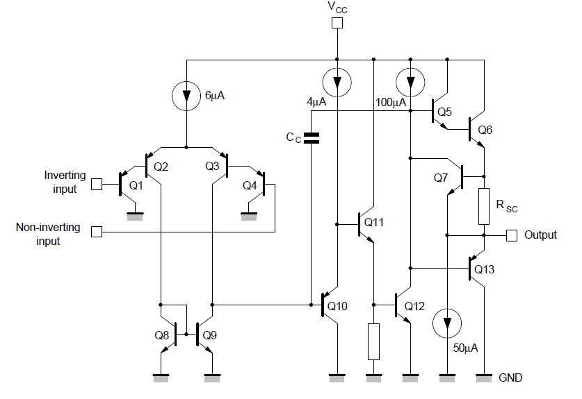 Lm358 внутренняя схема