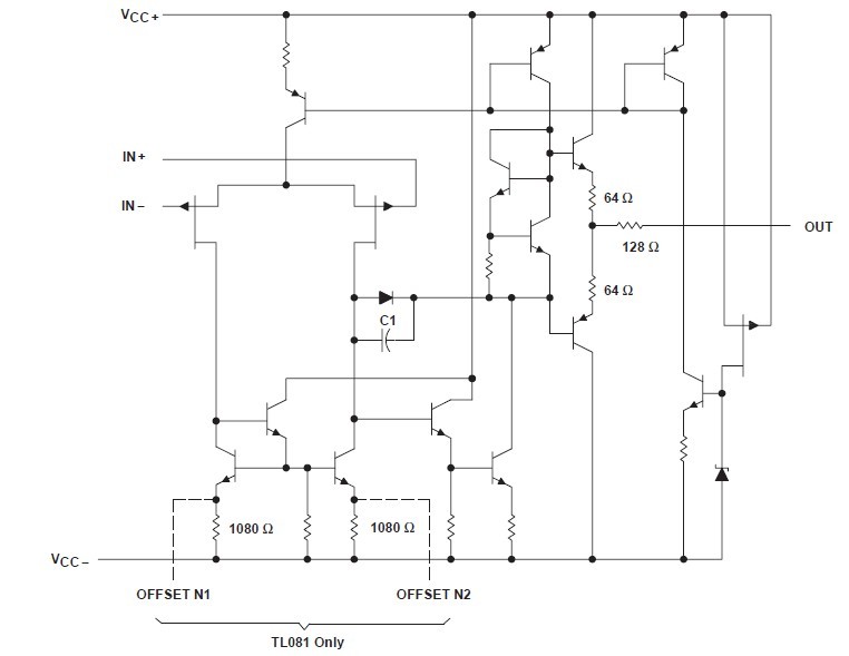 TL084BCDR pin connection