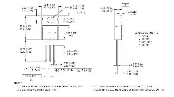 IRF2807 dimension