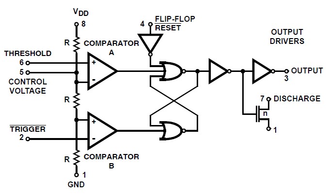 ICM7555ISA-T pin connection