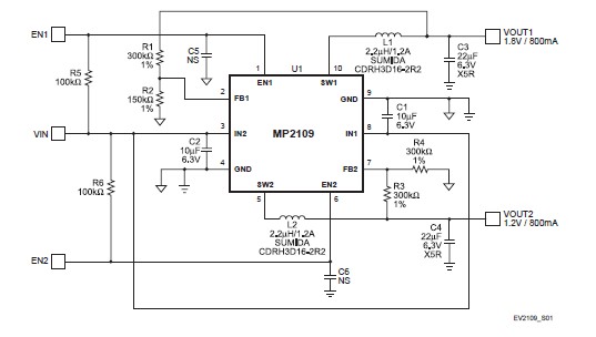 MP2109DQ-LF-Z pin connection