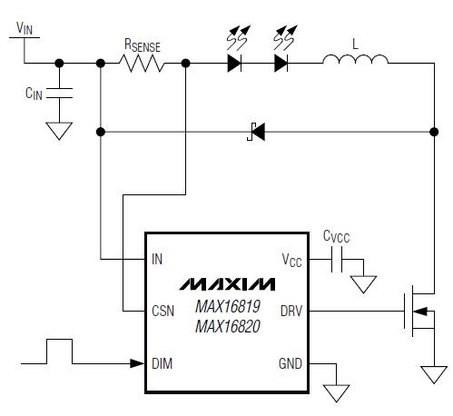 MAX16820ATT+T block diagram