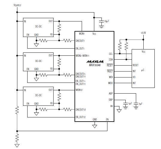 MAX16046ECB block diagram