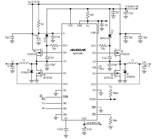 MAX1999 pin connection