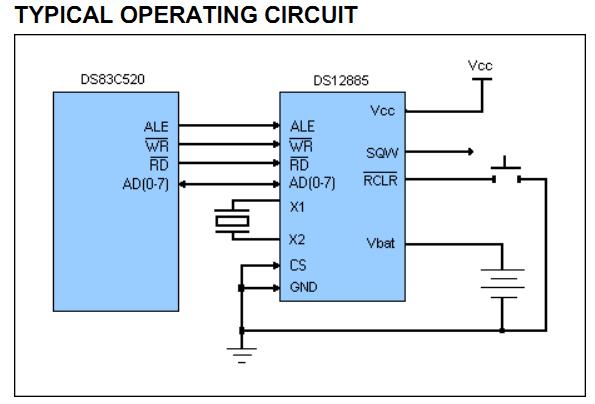 Ds12887a схема включения