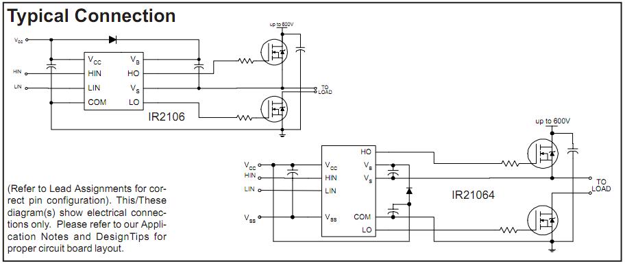 IR21064S pin connection