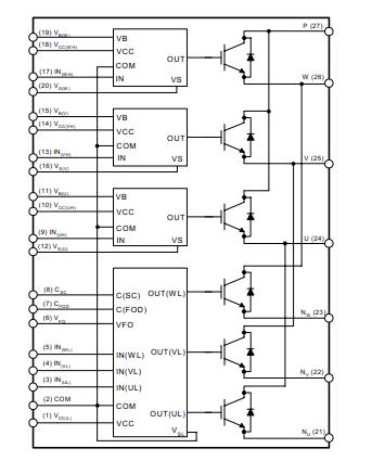 FSBB30CH60F internal equivalent circuit