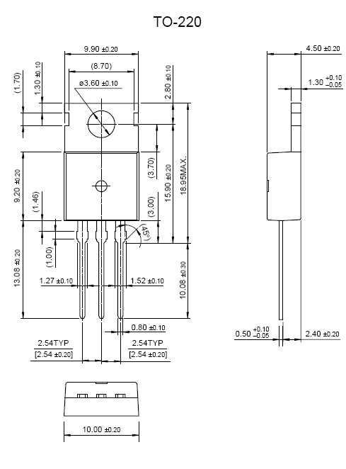 FQP9N50C dimension