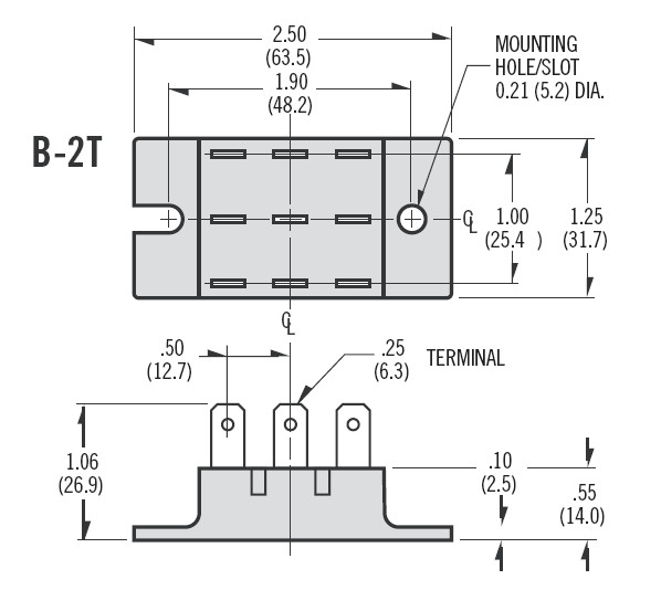 B512F-2T dimension