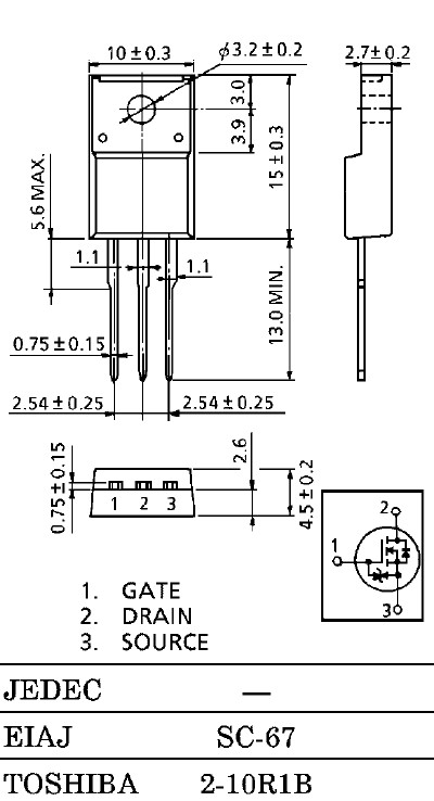 K2750 dimension