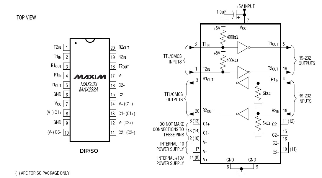 MAX230CWP block diagram