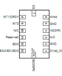 MMA7455LR1 Pin Connection