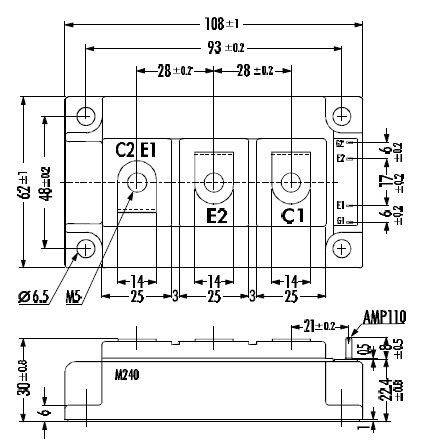 2MBI100NE-120 pin connection