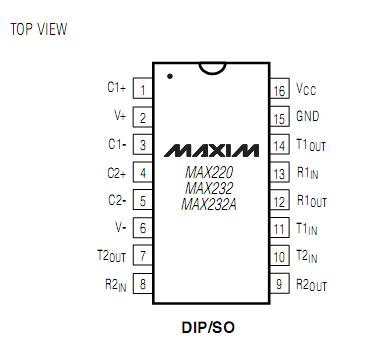 max232ese Pin Configuration