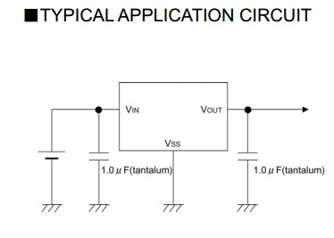 XC6201P502MR TYPICAL APPLICATION CIRCUIT