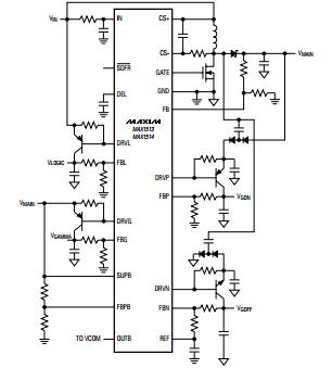 MAX1513ETP Minimal Operating Circuit