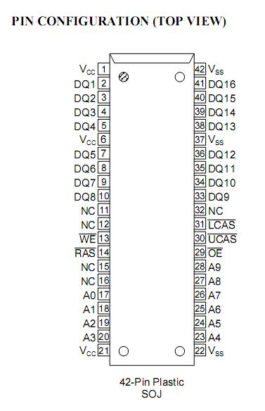 m5118160f-60j pin configuration