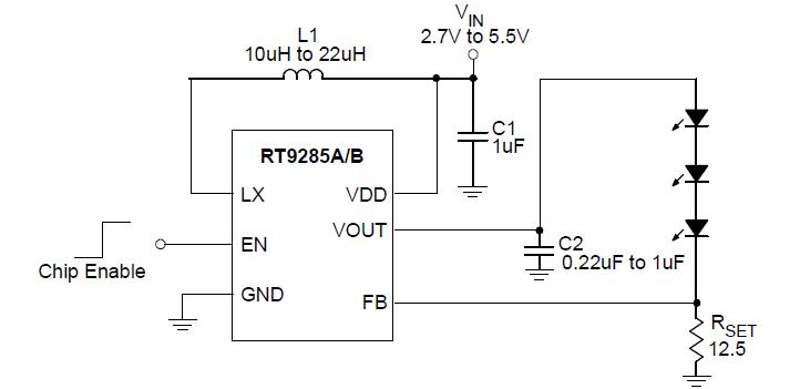 RT9285BGJ6 pin connection