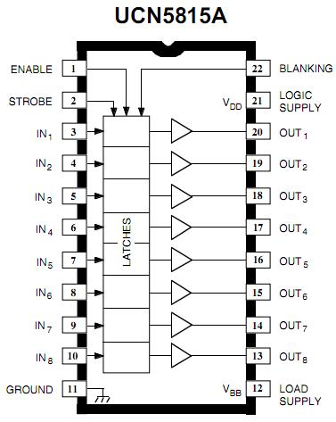 UCN5815A pin connection