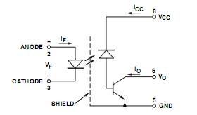 HCNW4504 pin connection