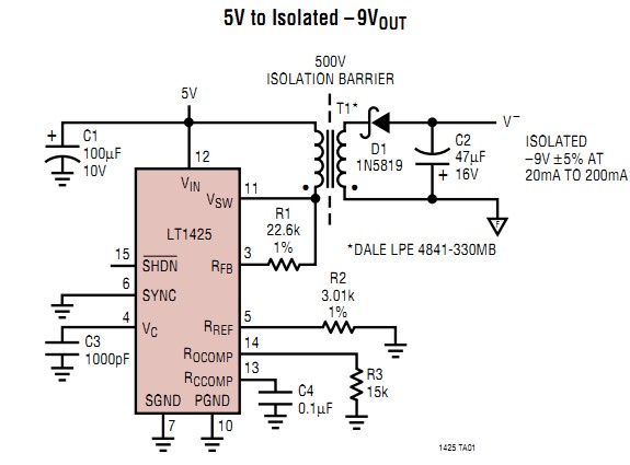 LT1425IS pin connection