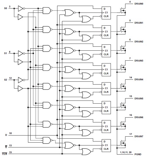 TPIC6259N pin connection