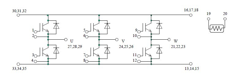 6MBI150U4B-170 pin connection