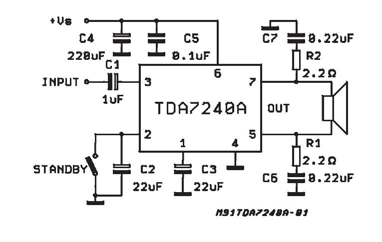 TDA7240AV pin connection