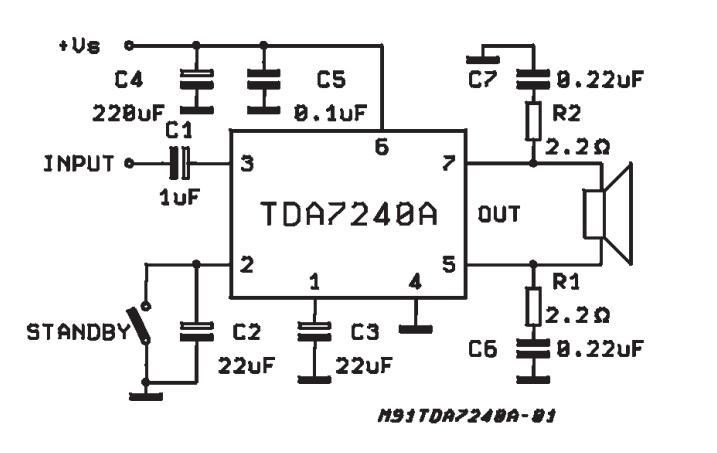 TDA7240AH pin connection