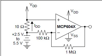 MCP6042-I/P pin connection