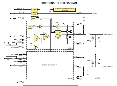 TPS65270RGER pin connection