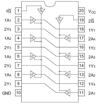 HD74LS244P circuit diagram