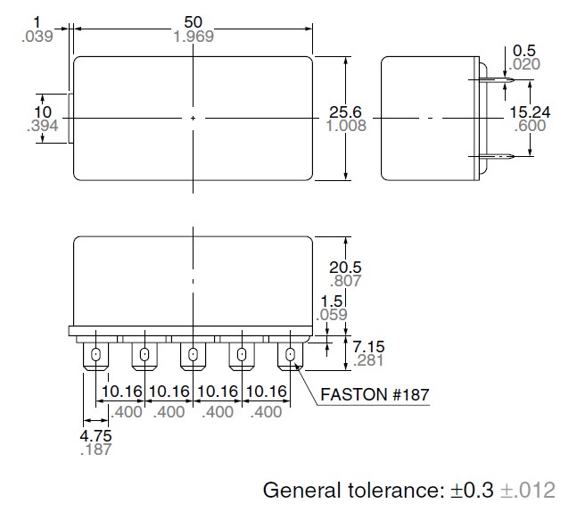 SP2-P-DC12V dimension figure