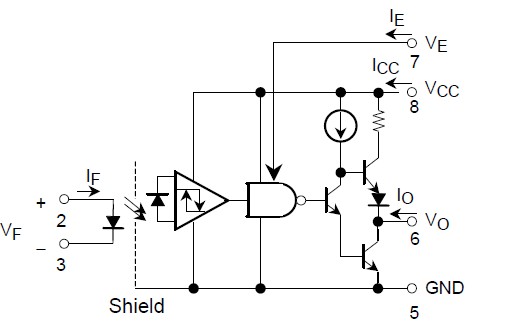 TLP558 pin connection