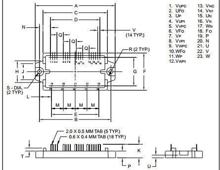 PM50RSK060 pin connection