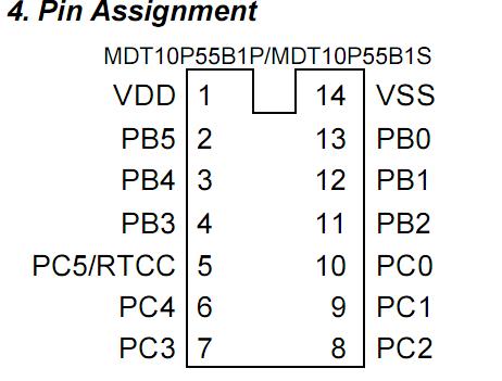 mdt10p55b1s pin assignment