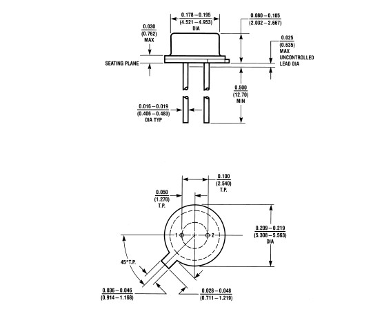 LM285BXM-1.2 dimension