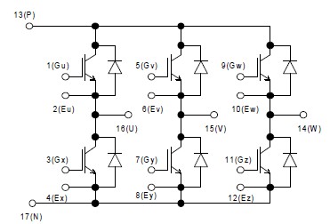 6MBI25S-120-50 pin connection