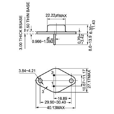 2SA1042 pin connection