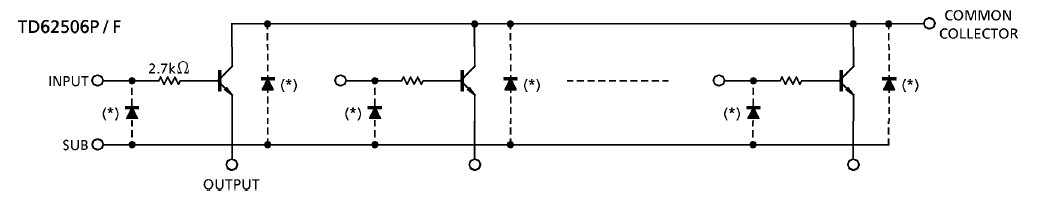 TD62506F pin connection