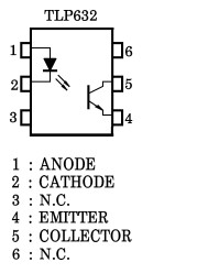 TLP632 pin configuration