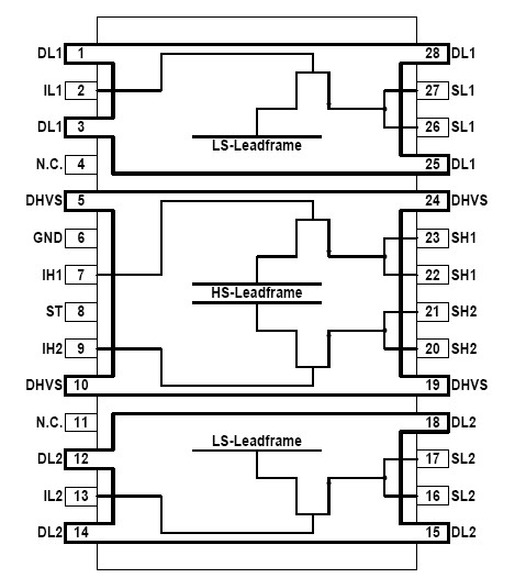 BTS7750G Pin Configuration