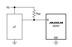 DS2431P+ Typical Operating Circuit