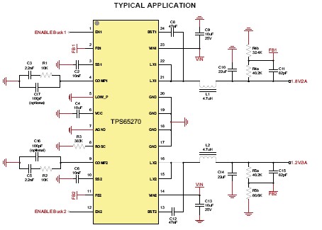 TPS65270RGET block diagram