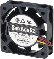 109P0512A701 - AXIAL FAN, 52MM, 12VDC, 210mA detail