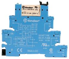 FINDER38.61.7.024.0050INTERFACE RELAY, SCREWLESS, SPDT, 6A, 24VDC detail