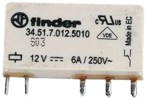 FINDER34.51.7.012.5010POWER RELAY, SPDT-CO, 12VDC, 10A, PCB detail