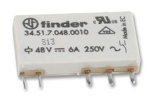 FINDER34.51.7.024.0010POWER RELAY, SPDT-CO, 24VDC, 6A PC BOARD detail