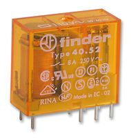 FINDER40.52.8.110.0000POWER RELAY, DPDT-2CO, 110VAC, 8A, PCB detail