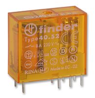 FINDER40.52.8.240.0000POWER RELAY, DPDT-2CO, 240VAC, 8A, PCB detail